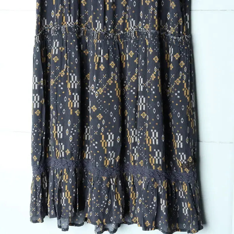 [BUNJANG] Thursday Island Patterned Thin Short-Sleeved Dress / W(S-M) 썰스데이아일랜드 드레스 원피스 패턴 얇은 반팔-17CEA