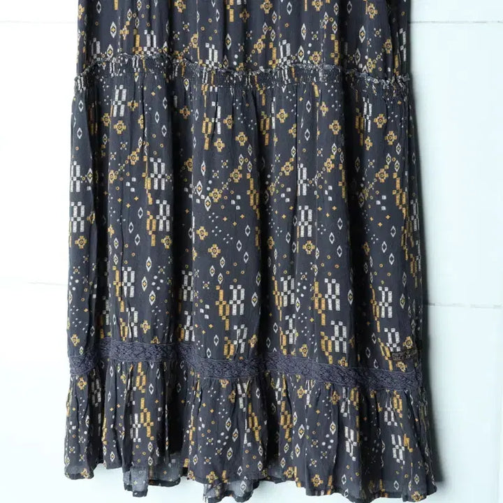 [BUNJANG] Thursday Island Patterned Thin Short-Sleeved Dress / W(S-M) 썰스데이아일랜드 드레스 원피스 패턴 얇은 반팔-17CEA