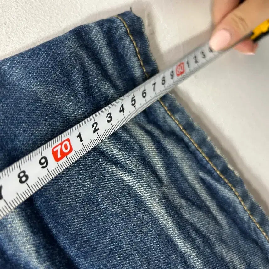 [BUNJANG] Denim Pants 7/10 Length / 데미지 워싱 7부 데님 팬츠 34사이즈