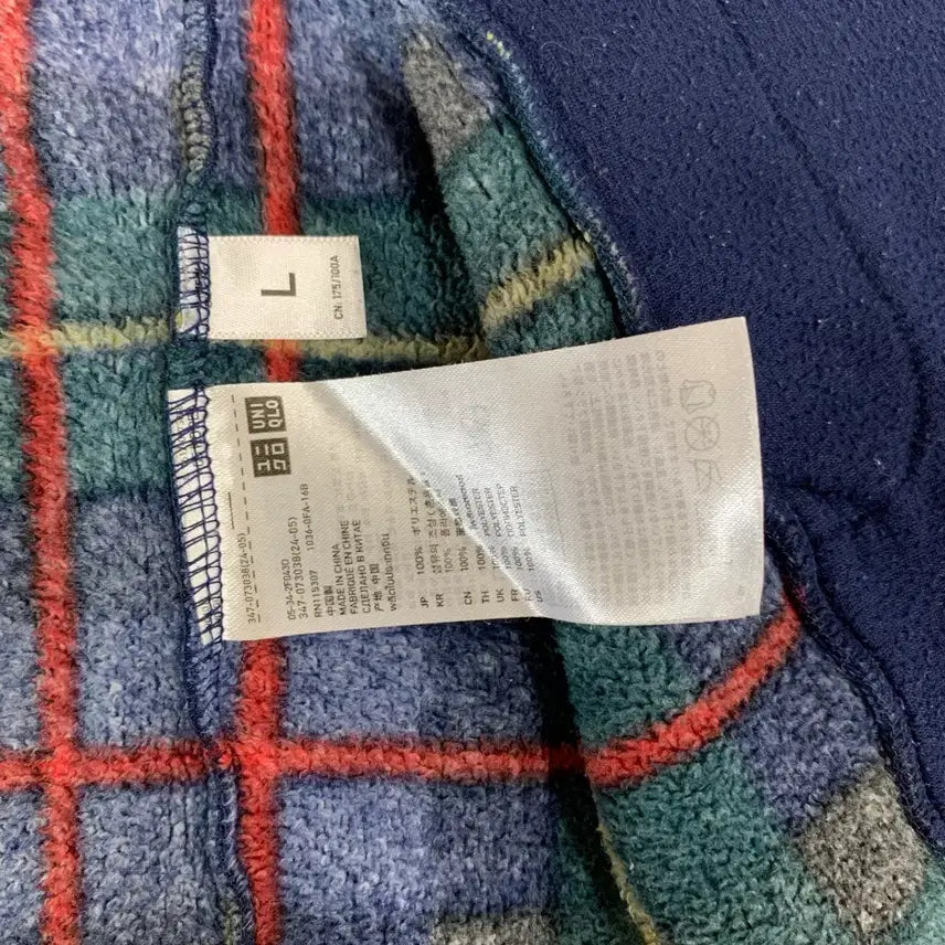 [BUNJANG] Uniqlo Tartan Check Fleece Jacket / 유니클로 타탄체크 후리스(L) 플리스 자켓