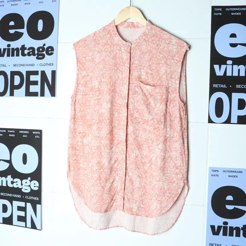 [BUNJANG] W(F) Nano Sleeveless Blouse / W(F) 나노 반팔 티셔츠 민소매 블라우스 고급 일본-17CEE