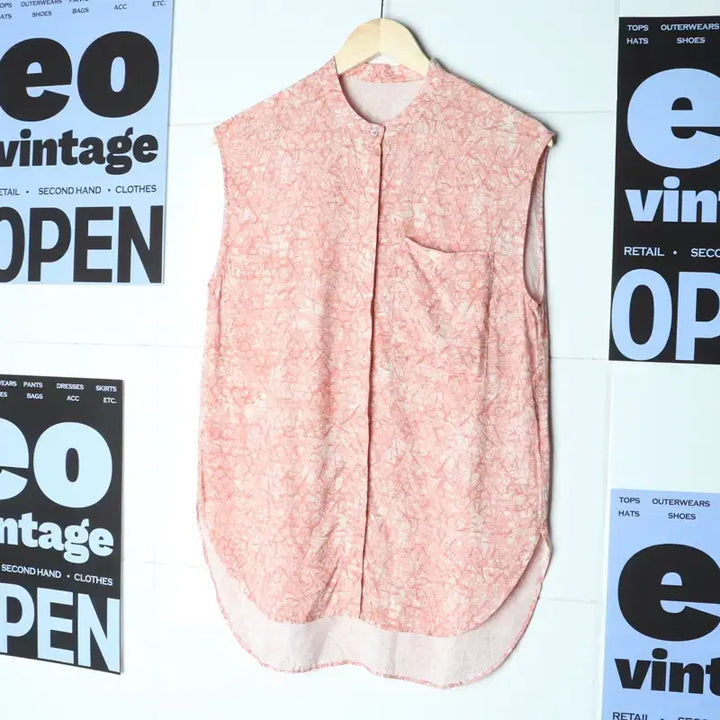 [BUNJANG] W(F) Nano Sleeveless Blouse / W(F) 나노 반팔 티셔츠 민소매 블라우스 고급 일본-17CEE