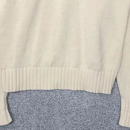 [BUNJANG] Polo Ralph Lauren Cream Cotton Knit Sweater / 폴로 랄프로렌 크림 두산 코튼 니트 100