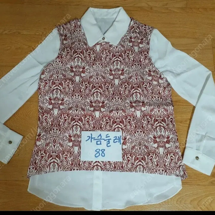 [BUNJANG] Blouse Patterned Vest Top / 브라우스 새거 예쁜니다 조끼 따로입어요 편하게 보세요 5000