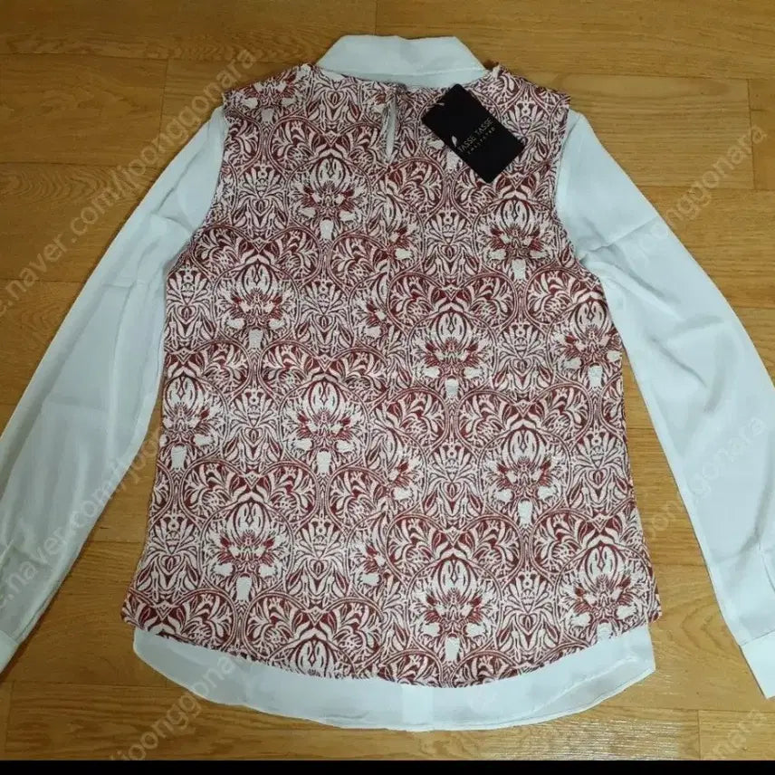[BUNJANG] Blouse Patterned Vest Top / 브라우스 새거 예쁜니다 조끼 따로입어요 편하게 보세요 5000