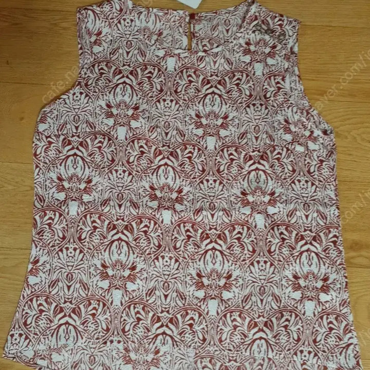 [BUNJANG] Blouse Patterned Vest Top / 브라우스 새거 예쁜니다 조끼 따로입어요 편하게 보세요 5000