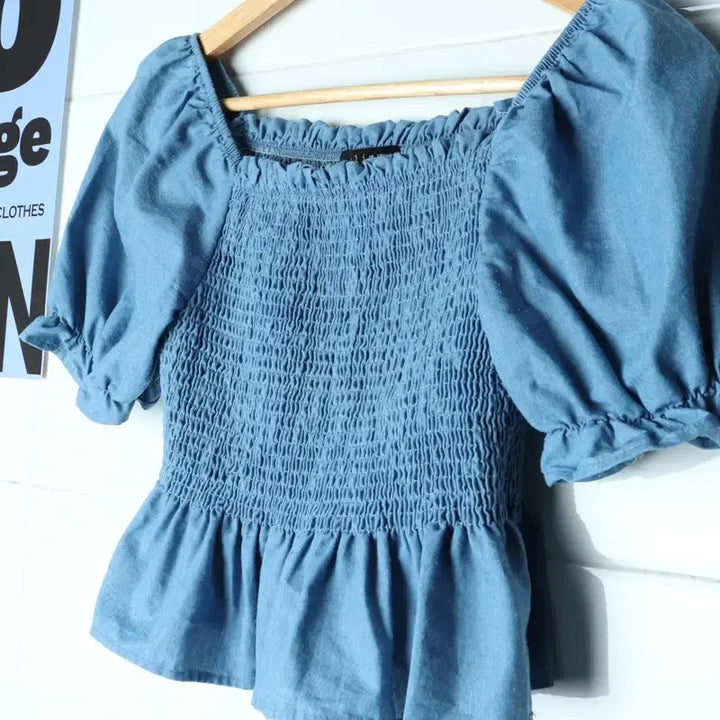 [BUNJANG] W(F) Clleezy Crop T-Shirt / W(F) 클리지 반팔 티셔츠 크롭 쭈리 키치 셔링 밴딩-17CEF