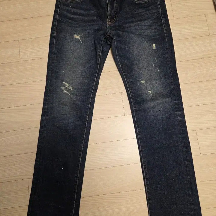 [SOLD OUT] [무료배송]PLAC 데님 청바지 데미지진 남자34인치