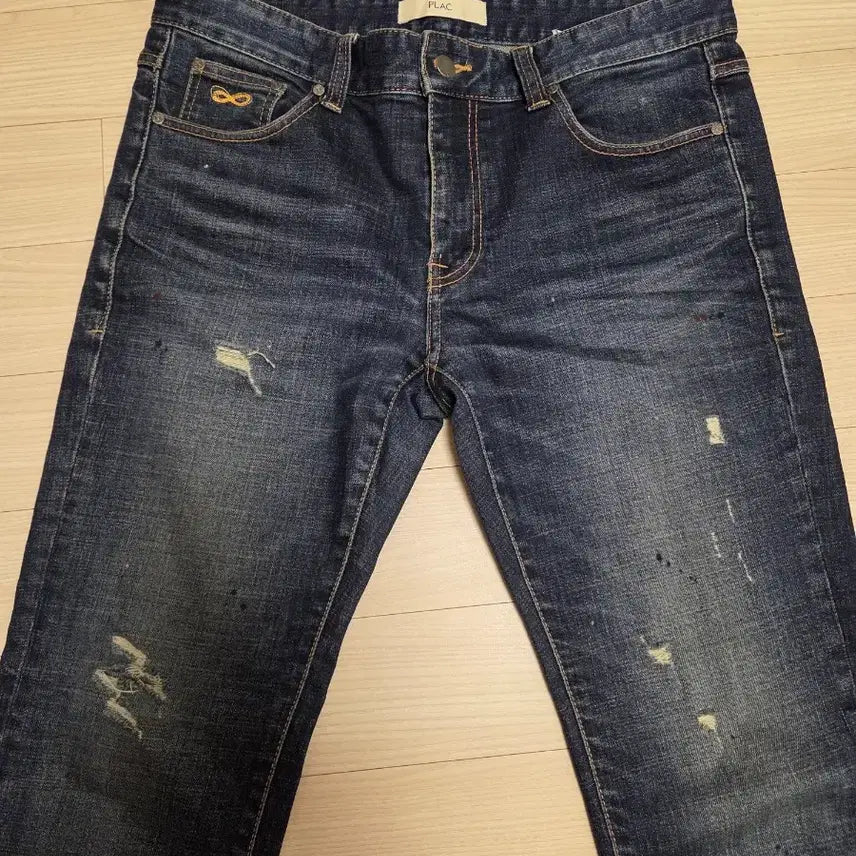 [SOLD OUT] [무료배송]PLAC 데님 청바지 데미지진 남자34인치