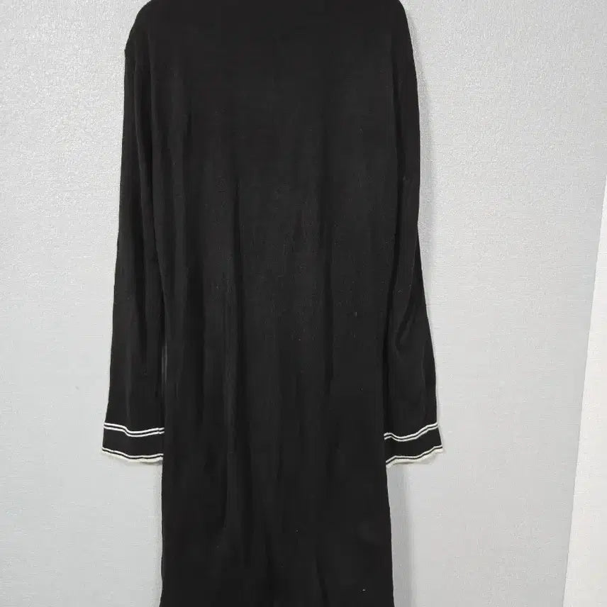 [BUNJANG] Color Block Tweed Long Knit Cardigan / 배색 트위드형 롱 니트가디건 55~66
