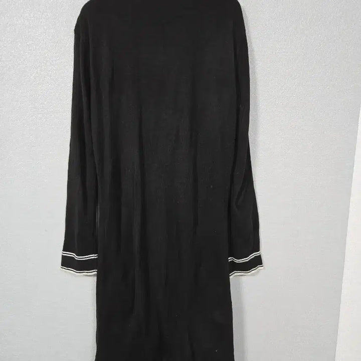 [BUNJANG] Color Block Tweed Long Knit Cardigan / 배색 트위드형 롱 니트가디건 55~66