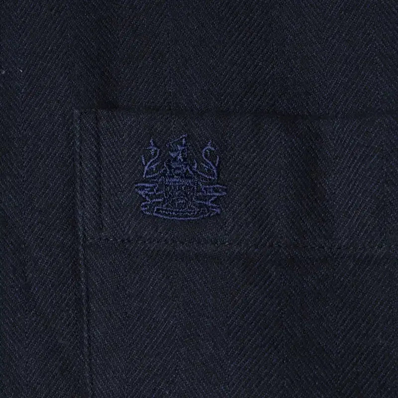 [BUNJANG] Aquascutum Herringbone Navy Shirt / (M) 아쿠아스큐텀 셔츠 남방 헤링본 네이비 무지-17CF7