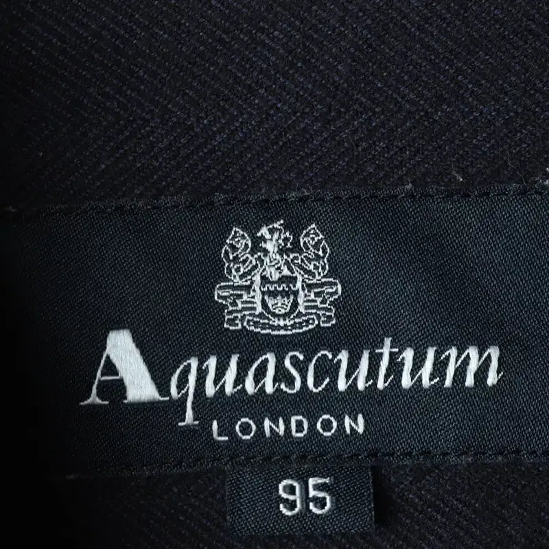[BUNJANG] Aquascutum Herringbone Navy Shirt / (M) 아쿠아스큐텀 셔츠 남방 헤링본 네이비 무지-17CF7