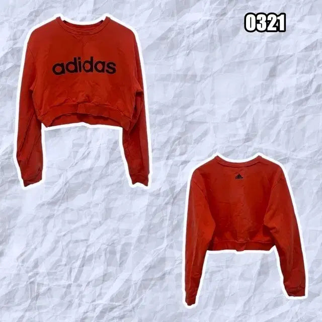 [BUNJANG] Adidas Big Logo Crop Sweatshirt / XL 아디다스 빅로고 크롭 맨투맨