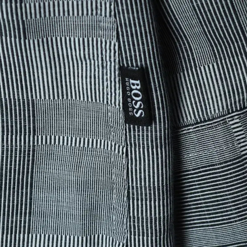 [BUNJANG] Hugo Boss Slim Fit Check Shirt - Gray / (S-M) 휴고보스 셔츠 남방 슬림핏 체크 그레이 이태리-17CFC