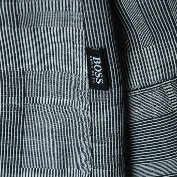 [BUNJANG] Hugo Boss Slim Fit Check Shirt - Gray / (S-M) 휴고보스 셔츠 남방 슬림핏 체크 그레이 이태리-17CFC