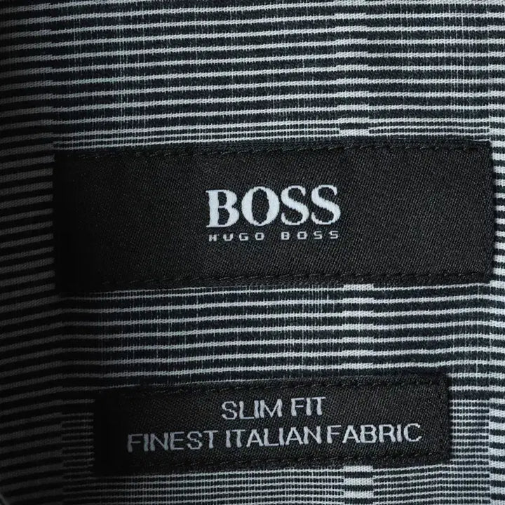 [BUNJANG] Hugo Boss Slim Fit Check Shirt - Gray / (S-M) 휴고보스 셔츠 남방 슬림핏 체크 그레이 이태리-17CFC