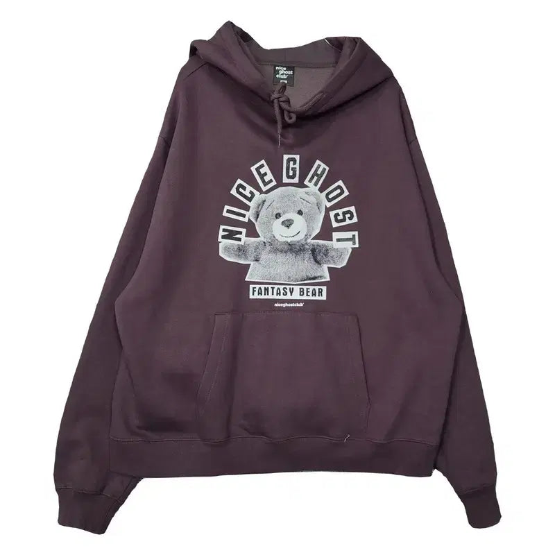 [BUNJANG] NICE GHOST CLUB Printed Purple Hoodie (Small) / 나이스고스트클럽 프린팅 퍼플 후드티 SMALL