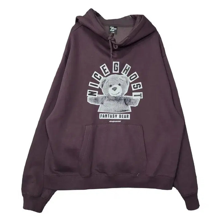 [BUNJANG] NICE GHOST CLUB Printed Purple Hoodie (Small) / 나이스고스트클럽 프린팅 퍼플 후드티 SMALL