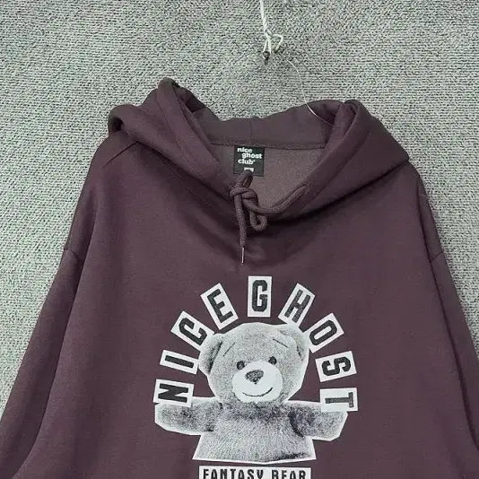[BUNJANG] NICE GHOST CLUB Printed Purple Hoodie (Small) / 나이스고스트클럽 프린팅 퍼플 후드티 SMALL