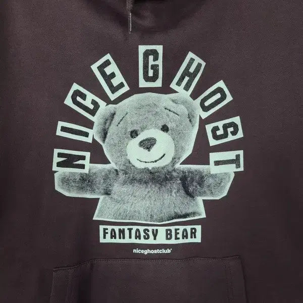 [BUNJANG] NICE GHOST CLUB Printed Purple Hoodie (Small) / 나이스고스트클럽 프린팅 퍼플 후드티 SMALL