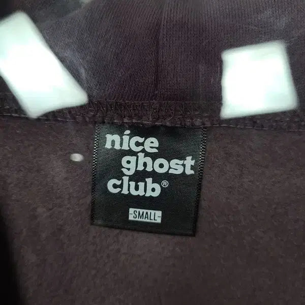 [BUNJANG] NICE GHOST CLUB Printed Purple Hoodie (Small) / 나이스고스트클럽 프린팅 퍼플 후드티 SMALL