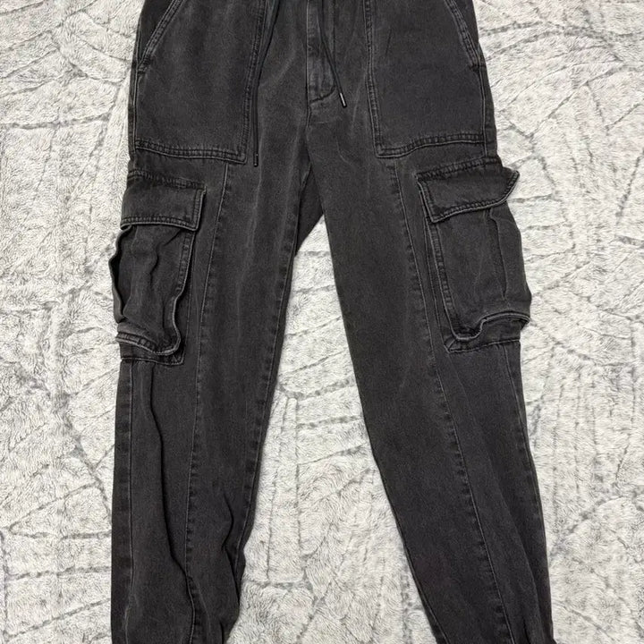 [BUNJANG] Juun.J Black Denim Cargo Jogger Pants / 준지 흑청 조거 46