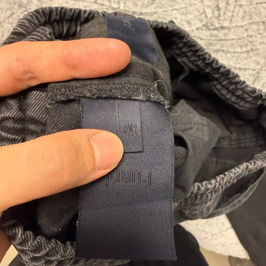[BUNJANG] Juun.J Black Denim Cargo Jogger Pants / 준지 흑청 조거 46