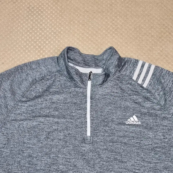 [BUNJANG] Adidas Half-Zip Long Sleeve Shirt (2XL) / (2XL) 아디다스 반집업 긴팔티