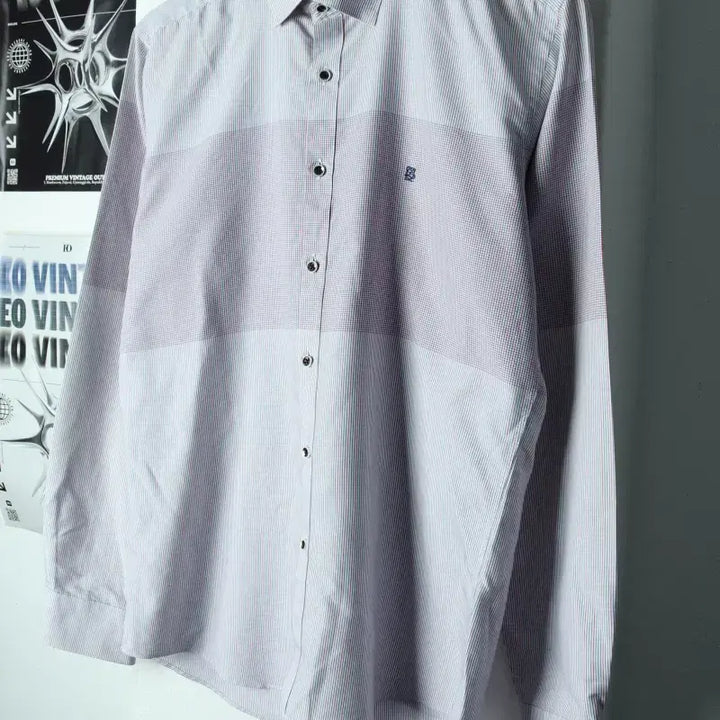 [BUNJANG] Louis Quatorze Stripe Shirt / (L) 루이가또즈 셔츠 남방 스트라이프 컬러믹스 아메카지-17D02