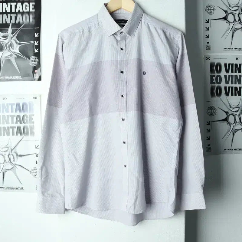 [BUNJANG] Louis Quatorze Stripe Shirt / (L) 루이가또즈 셔츠 남방 스트라이프 컬러믹스 아메카지-17D02