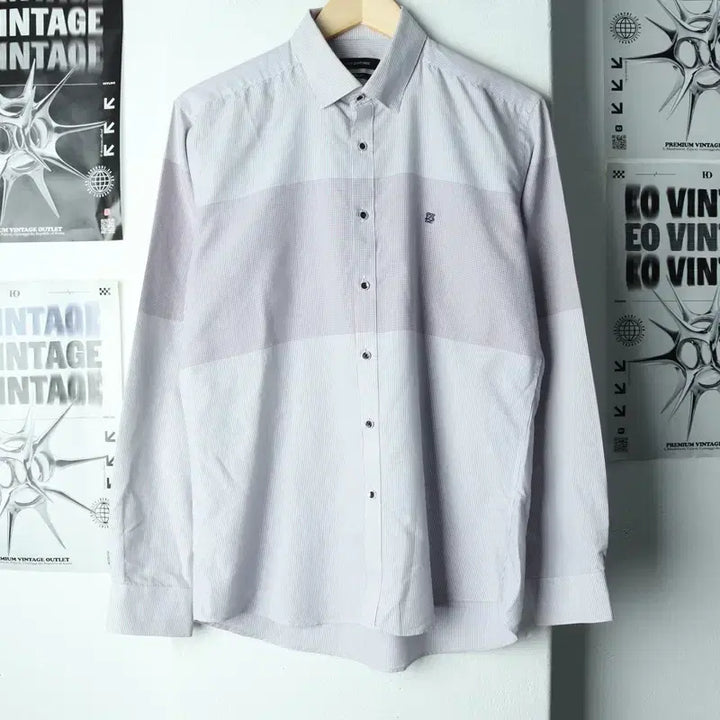 [BUNJANG] Louis Quatorze Stripe Shirt / (L) 루이가또즈 셔츠 남방 스트라이프 컬러믹스 아메카지-17D02
