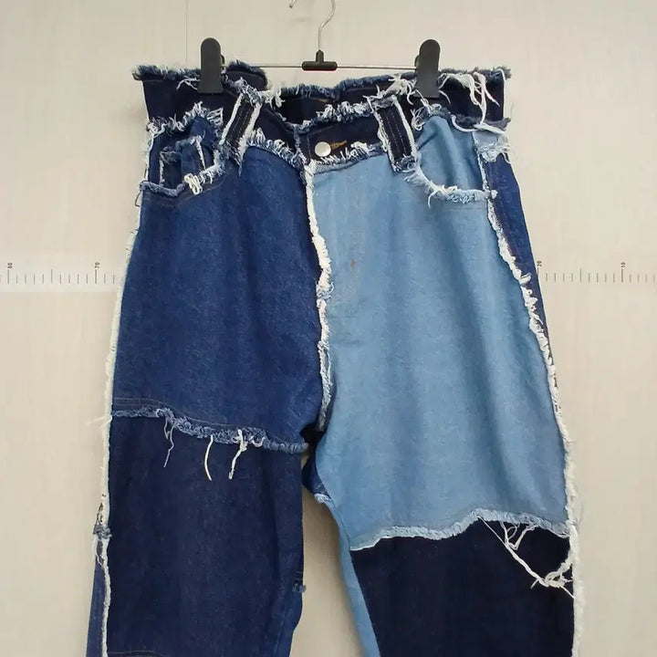 [BUNJANG] Patchwork Denim Jeans / 리폼 패치워크 데님 청바지