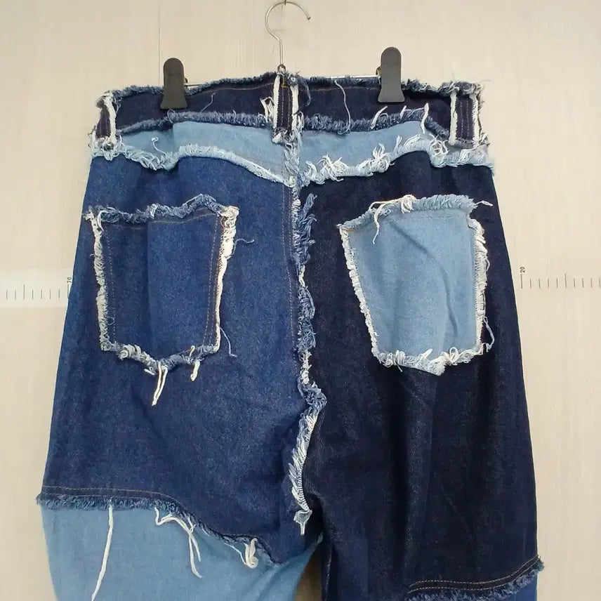 [BUNJANG] Patchwork Denim Jeans / 리폼 패치워크 데님 청바지