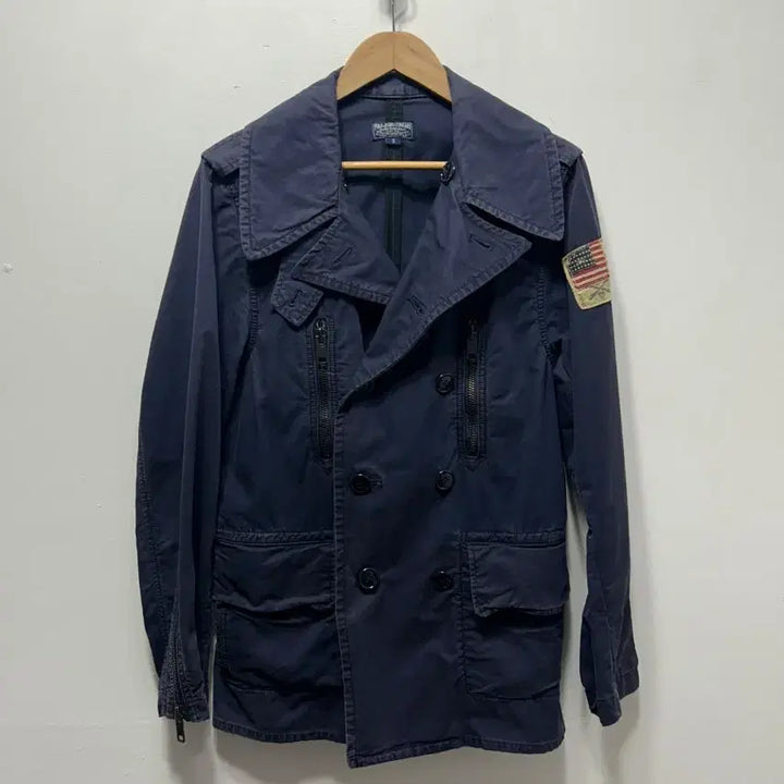 [BUNJANG] Polo Ralph Lauren Cotton Peacoat Jacket Navy S / 폴로 랄프로렌 면 네이비 피코트 자켓 S