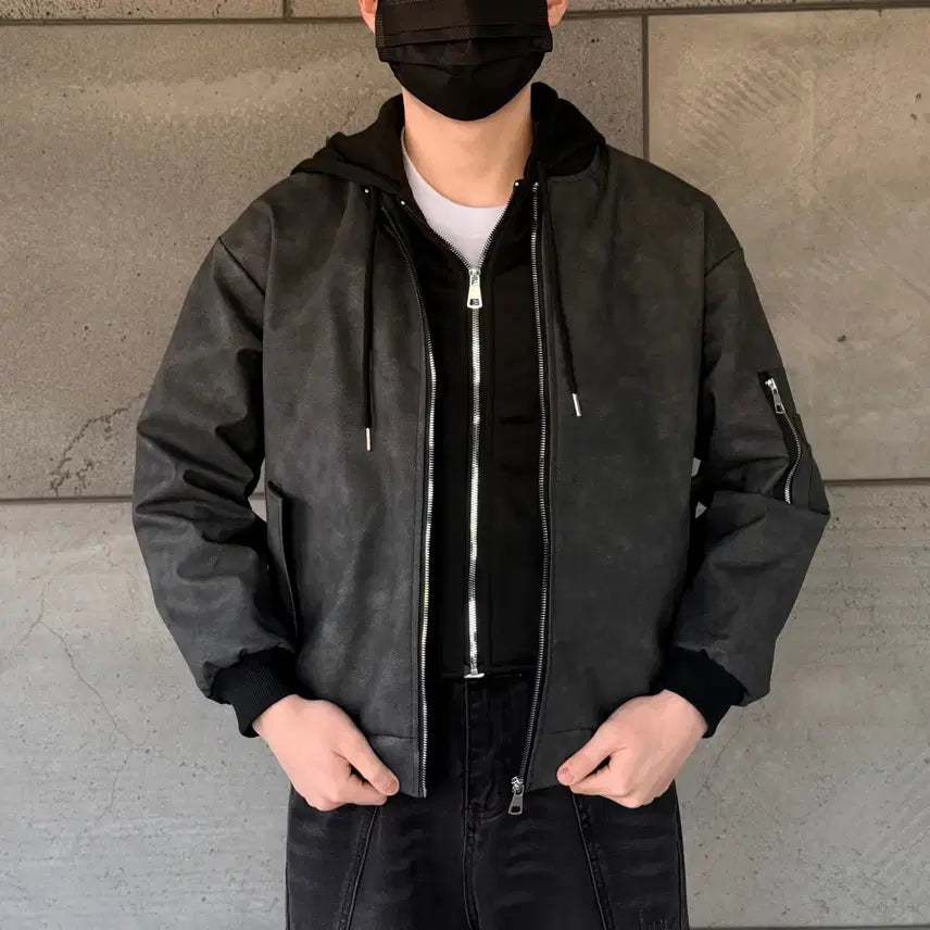 [SOLD OUT] 후드 레이어드 자켓 M/L 새상품