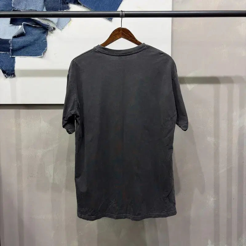 [BUNJANG] Odd Studio Pigment Logo Embroidered T-shirt / (105) 오드스튜디오 스트릿 피그먼트 로고 자수 반팔 티