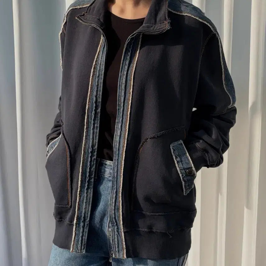 [SOLD OUT] [M-L]돌체앤가바나 정품 인디고 데님 데미지 코튼 집업