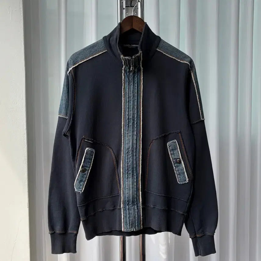 [SOLD OUT] [M-L]돌체앤가바나 정품 인디고 데님 데미지 코튼 집업