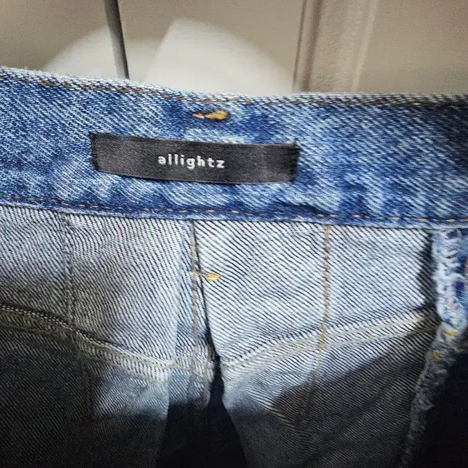 [BUNJANG] All Rights Two-Tone Wide Denim Pants / 올라이츠 투톤 와이드 데님 팬츠
