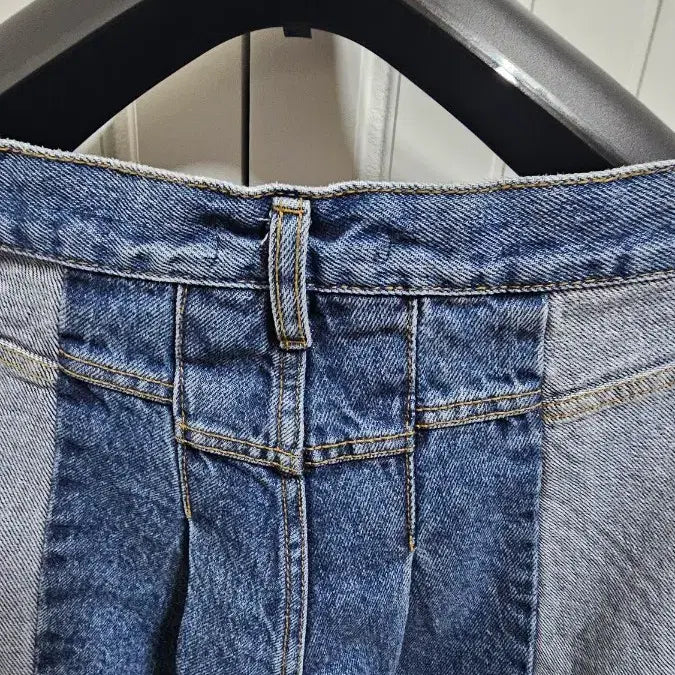 [BUNJANG] All Rights Two-Tone Wide Denim Pants / 올라이츠 투톤 와이드 데님 팬츠