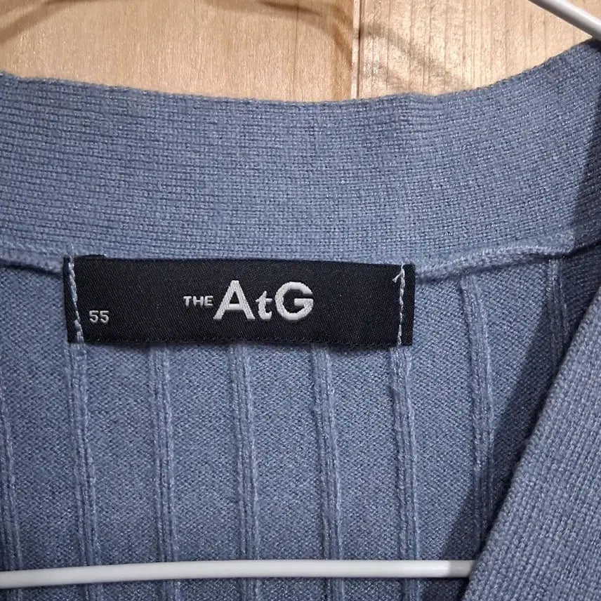 [BUNJANG] AtG Blue Ribbed Knit Cardigan / AtG 블루 골지 니트 가디건(새옷55)