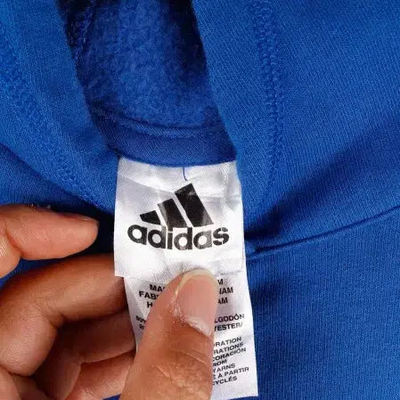 [BUNJANG] Adidas Tri-Stripe Blue Hoodie / [XL] 아디다스 삼선 블루 후드티