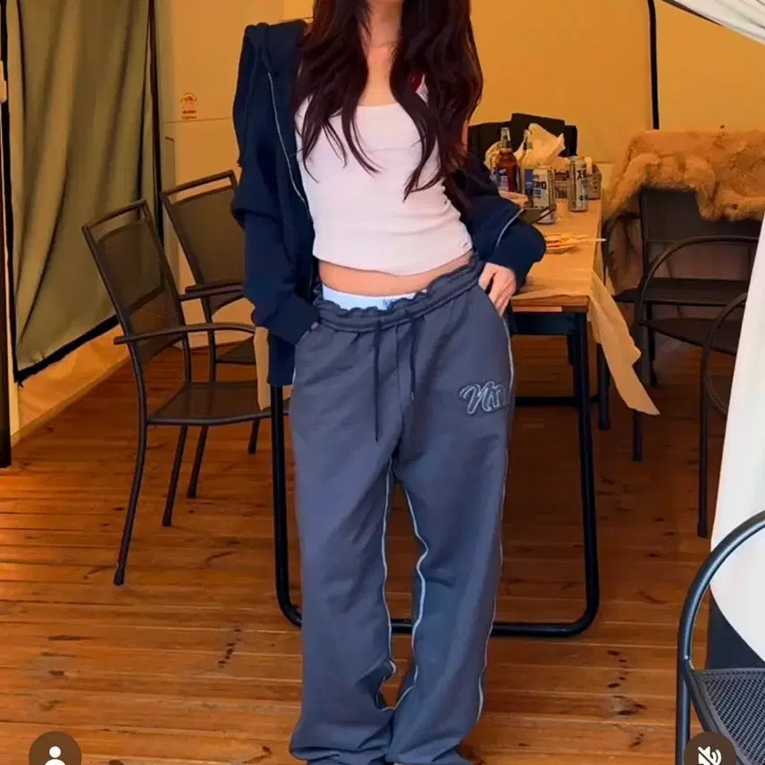 [BUNJANG] Nominal Sweatpants / 노미니컬 스웻팬츠   리본빛 헤더먼트 글로니 헤이그