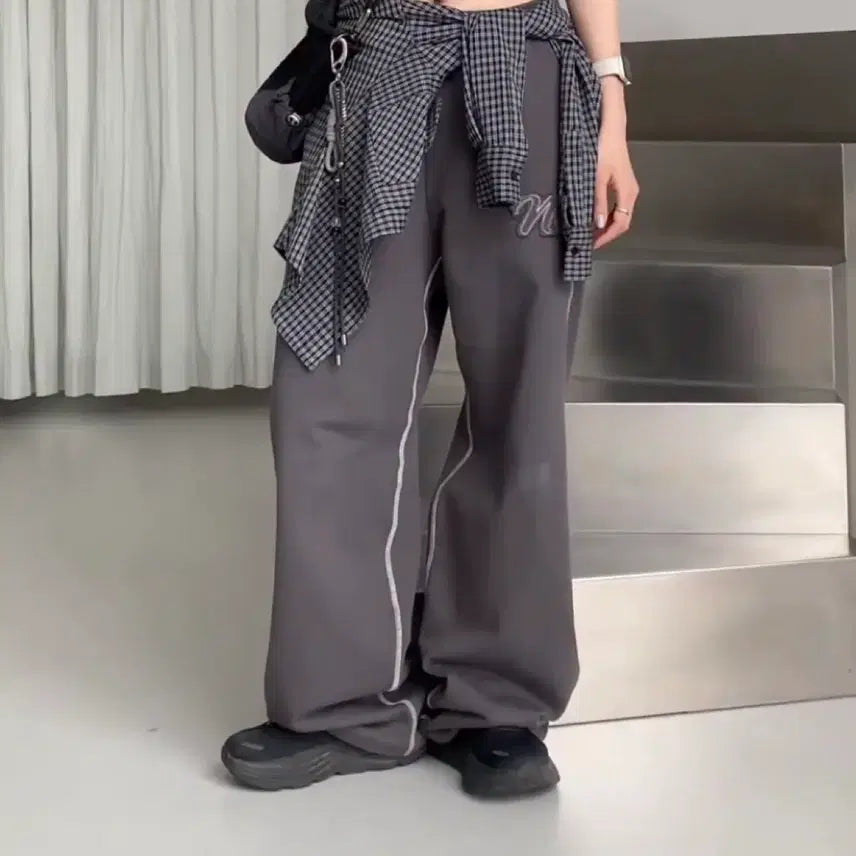 [BUNJANG] Nominal Sweatpants / 노미니컬 스웻팬츠   리본빛 헤더먼트 글로니 헤이그