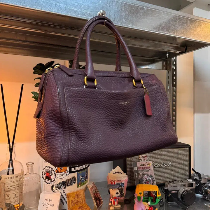 [BUNJANG] Coach Boston Top Handle Leather Bag / 올드 코치 보스턴 탑 핸들 백 숄더백 토트백