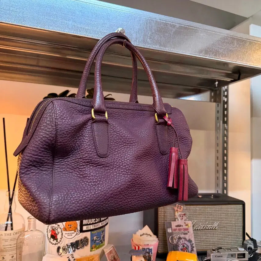 [BUNJANG] Coach Boston Top Handle Leather Bag / 올드 코치 보스턴 탑 핸들 백 숄더백 토트백