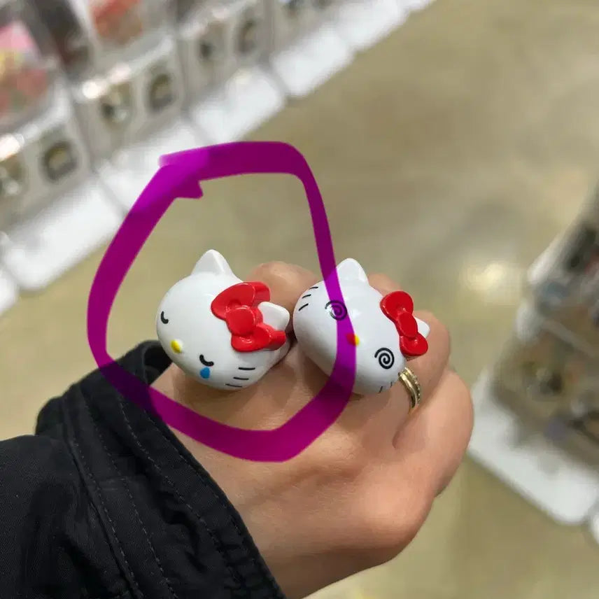 [BUNJANG] Sanrio Hello Kitty Emotions Ring Gacha (Sealed) / 산리오 헬로키티 희노애락 키티 반지 가챠(미개봉)