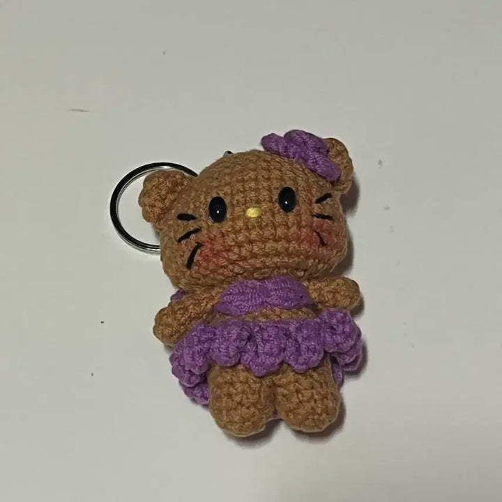 [BUNJANG] Knit Tanning Kitty Keychain / 뜨개 태닝키티 키링