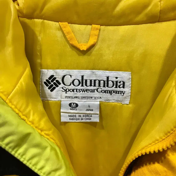 [BUNJANG] Columbia Yellow/Black Anorak Windbreaker Jacket / 컬럼비아 옐로우/블랙 바람막이 자켓 아노락 한겨울용